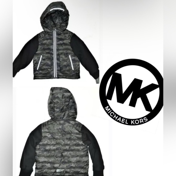 MICHAEL KORS Toddler Camouflage Puffer Jacket Sz 2T - Picture 1 of 3